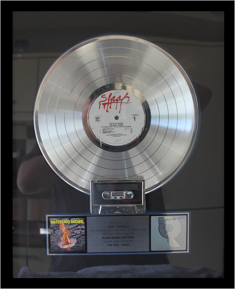 Faith No More the Real Thing RIAA Platinum Award Disc