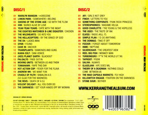 Compilation Kerrang! High Voltage 2 CD UK